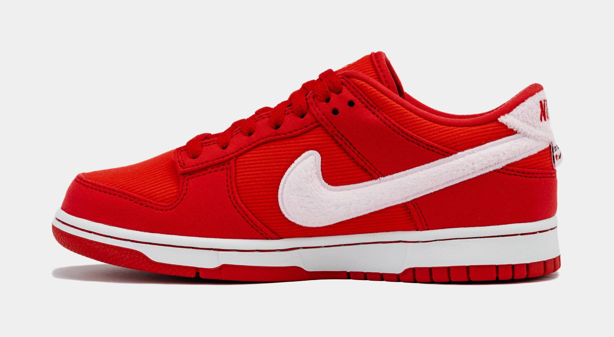 Dunk Low Valentines Day Grade School Lifestyle Shoes (Fire Red/Light Crimson/White/Pink Foam)