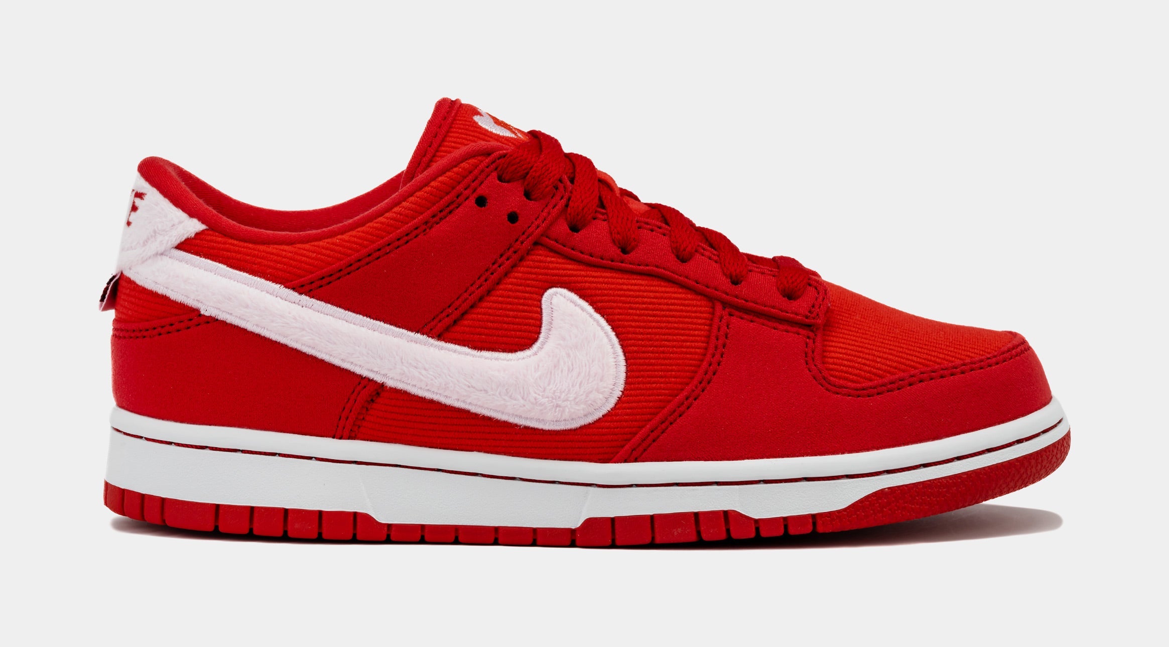 Dunk Low Valentines Day Grade School Lifestyle Shoes (Fire Red/Light Crimson/White/Pink Foam)