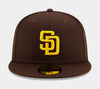 San Diego Padres Authentic Collection 59FIFTY Mens Hat (Brown)