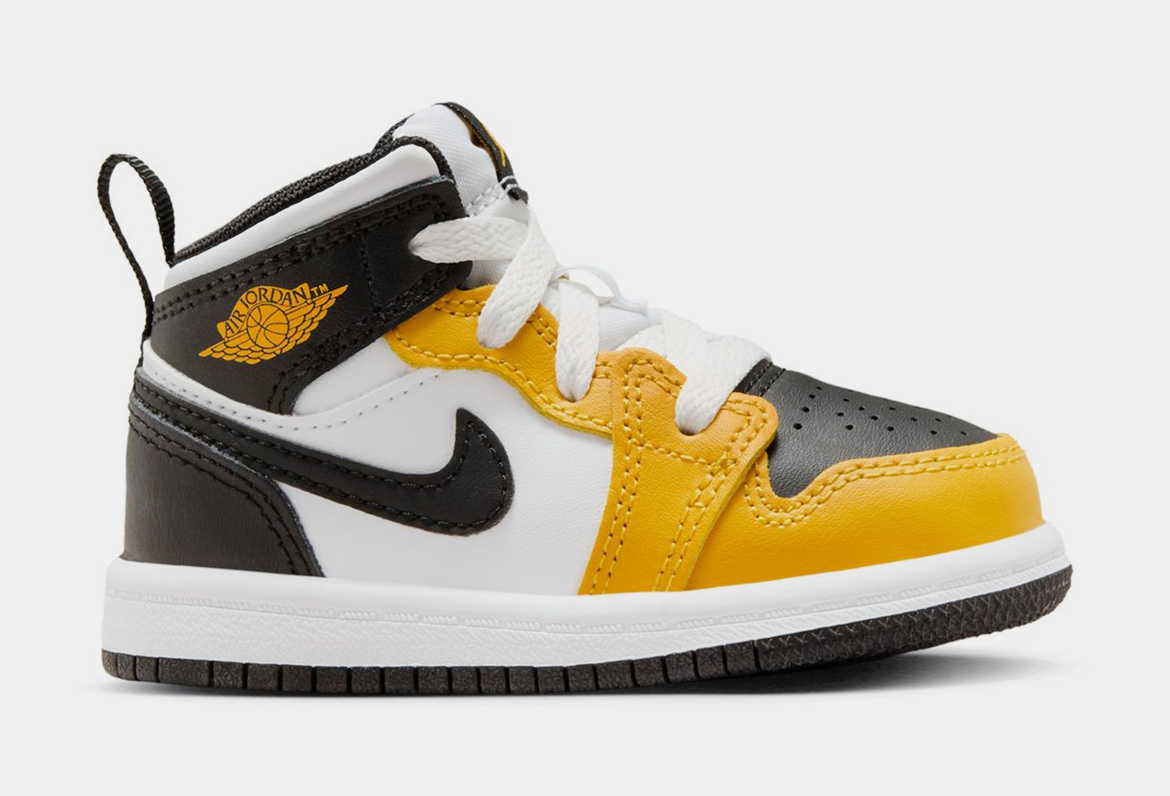Air Jordan 1 Mid Infant Toddler Lifestyle Shoes (Yellow/Black)